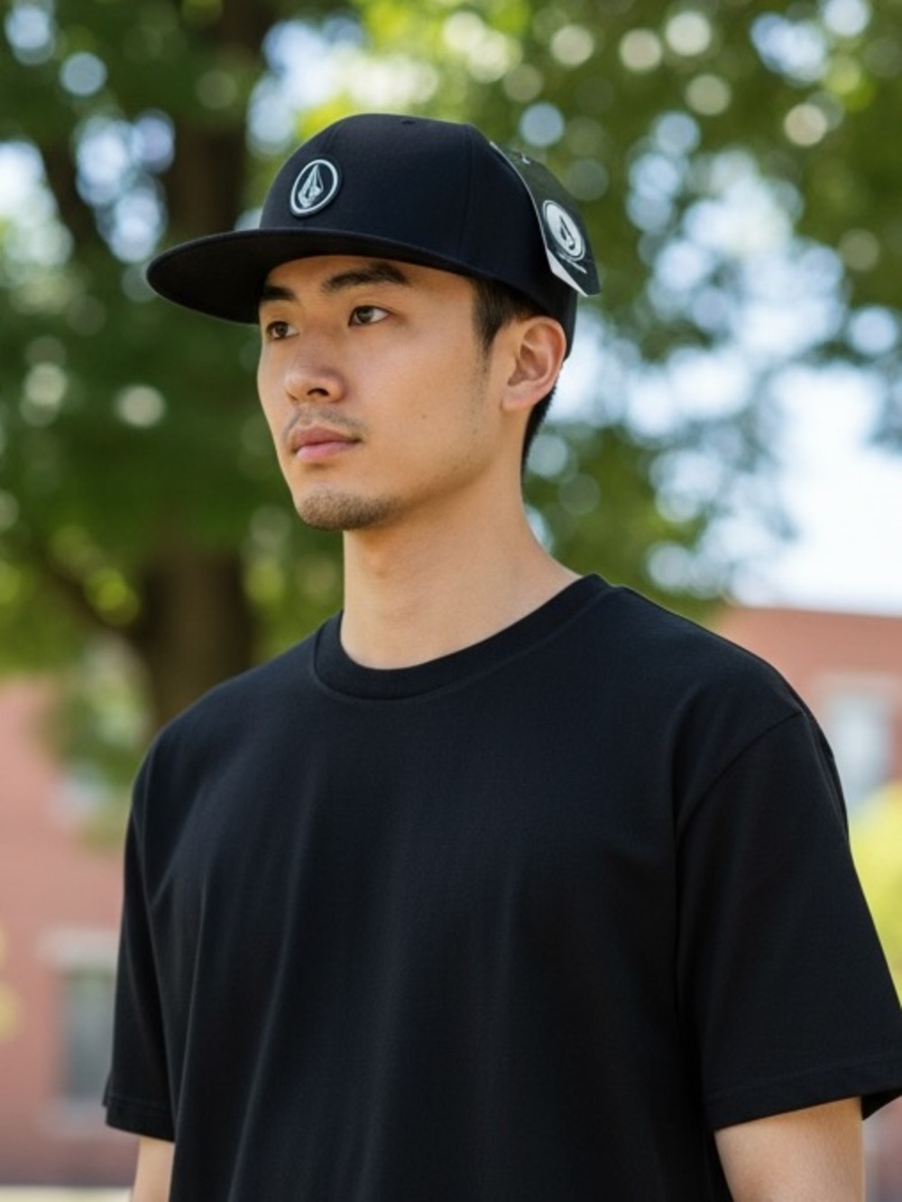 Volcom Quarter Twill Snapback Hat – Black – One Size – NWT